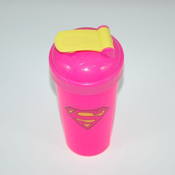 Спортивний шейкер Superwoman 600 мл Рожевий (LHB-29702) LHB-29702 фото