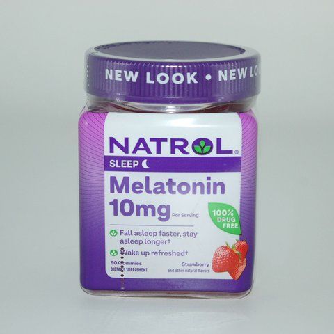 Natrol, мелатонін, зі смаком полуниці, 10 мг, 90 жувальних мармеладок (5 мг в 1 шт.) NTL-07331 фото