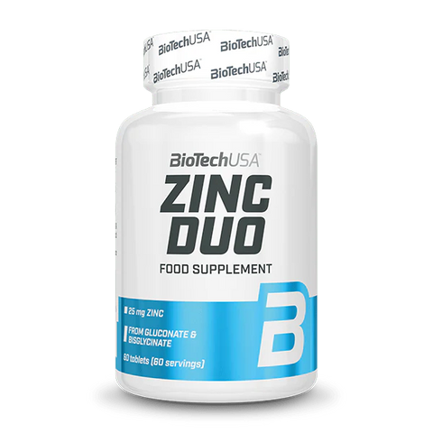 Цинк глюконат + бісгліцинат, Zinc Duo, Biotech, 60 таблеток BIT-56860 фото