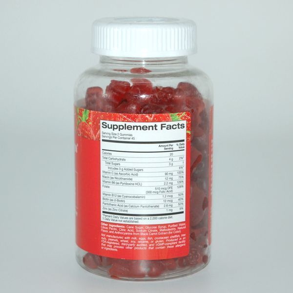 California Gold Nutrition, комплекс вітамінів B, вітаміну C та цинку, полуничний смак, 90 жувальних таблеток CGN-02306 фото