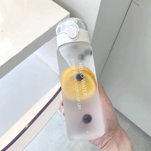 Спортивна пляшка для води 780 мл з поїлкою/захистом від відкриття Hello Water &ndash; біла LHB-81301 фото
