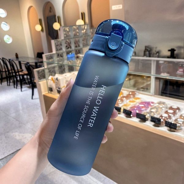 Спортивна пляшка для води 780 мл з поїлкою/захистом від відкриття Hello Water - синя LHB-81324 фото