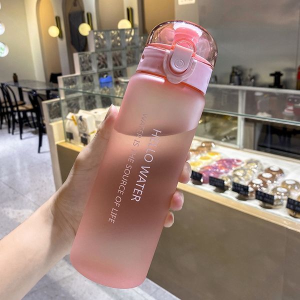 Спортивна пляшка для води 780 мл з поїлкою/захистом від відкриття Hello Water &ndash; рожева LHB-81311 фото