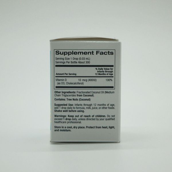 Вітамін Д3 для дітей, California Gold Nutrition, в краплях, 400 МО, 10 мл CGN-01034 фото